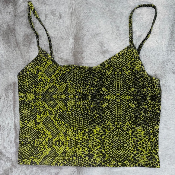 Tna green snake crop top